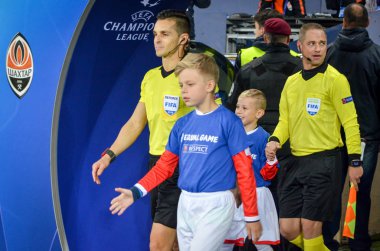 Kharkiv, Ukrayna - 23 Ekim 2018: Hakem ayak bası