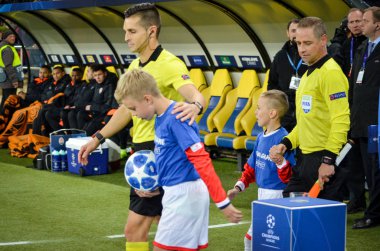 Kharkiv, Ukrayna - 23 Ekim 2018: Hakem ayak bası