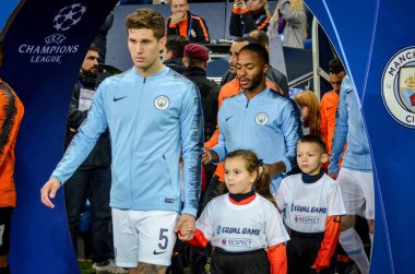 Kharkiv, Ukrayna - 23 Ekim 2018: John Stones Uefa sırasında