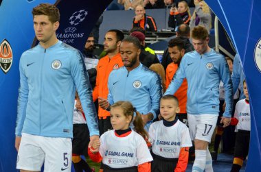 Kharkiv, Ukrayna - 23 Ekim 2018: John Stones Uefa sırasında