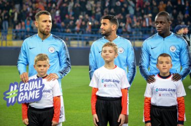 Kharkiv, Ukrayna - 23 Ekim 2018: Manchester City Football pl