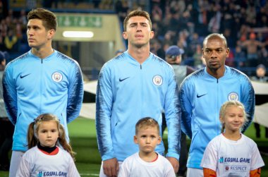 Kharkiv, Ukrayna - 23 Ekim 2018: Manchester City Football pl