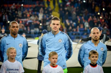 Kharkiv, Ukrayna - 23 Ekim 2018: Manchester City Football pl