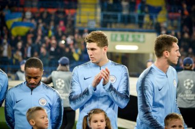 Kharkiv, Ukrayna - 23 Ekim 2018: Manchester City Football pl