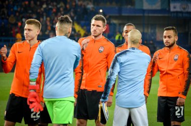 Kharkiv, Ukrayna - 23 Ekim 2018: Manchester City Football pl