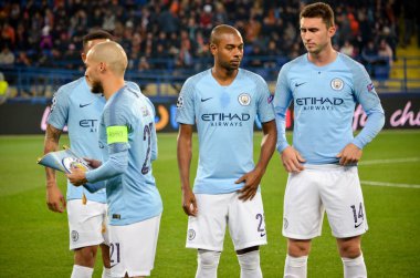 Kharkiv, Ukrayna - 23 Ekim 2018: Manchester City Football pl