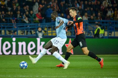 Kharkiv, Ukrayna - 23 Ekim 2018: Benjamin Mendy U sırasında