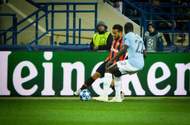 Kharkiv, Ukrayna - 23 Ekim 2018: Benjamin Mendy U sırasında