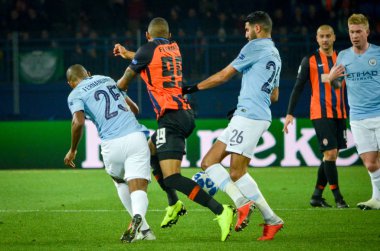 Kharkiv, Ukrayna - 23 Ekim 2018: Fernandinho oyuncusu