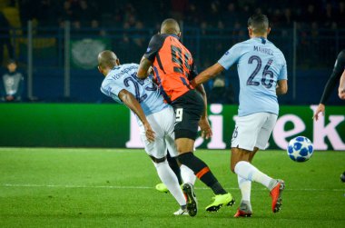 Kharkiv, Ukrayna - 23 Ekim 2018: Fernandinho oyuncusu