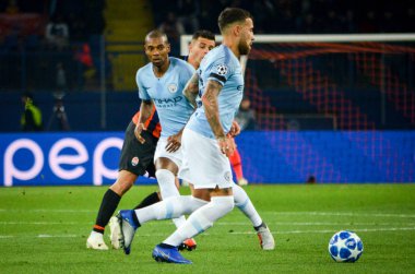 Kharkiv, Ukrayna - 23 Ekim 2018: Nicolas Otamendi