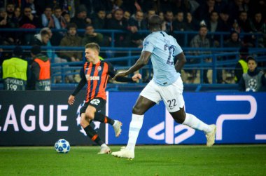 Kharkiv, Ukrayna - 23 Ekim 2018: Benjamin Mendy U sırasında