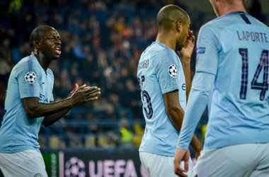 Kharkiv, Ukrayna - 23 Ekim 2018: Fernandinho Uefa