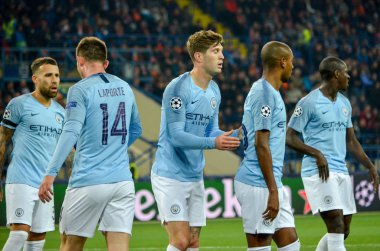 Kharkiv, Ukrayna - 23 Ekim 2018: Manchester City Football p