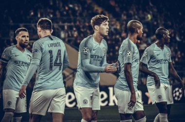 Kharkiv, Ukrayna - 23 Ekim 2018: Manchester City Football p