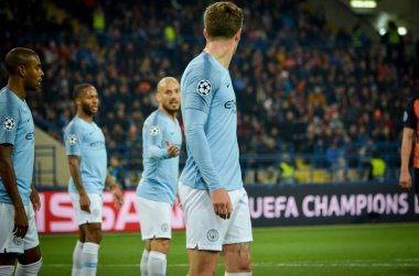 Kharkiv, Ukrayna - 23 Ekim 2018: John Stones Uefa sırasında