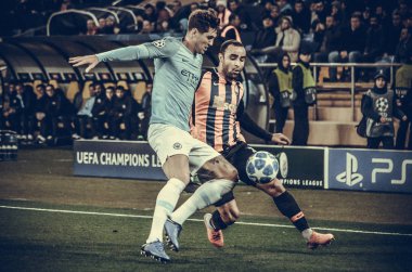 Kharkiv, Ukrayna - 23 Ekim 2018: John Stones Uefa sırasında