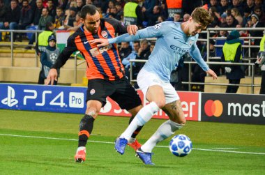Kharkiv, Ukrayna - 23 Ekim 2018: John Stones Uefa sırasında