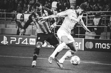 Kharkiv, Ukrayna - 23 Ekim 2018: John Stones Uefa sırasında