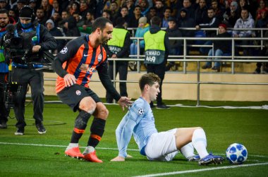 Kharkiv, Ukrayna - 23 Ekim 2018: John Stones Uefa sırasında