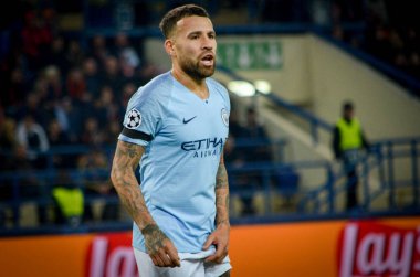 Kharkiv, Ukrayna - 23 Ekim 2018: Nicolas Otamendi