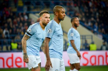 Kharkiv, Ukrayna - 23 Ekim 2018: Fernandinho oyuncusu
