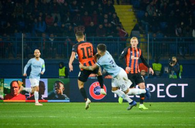 Kharkiv, Ukrayna - 23 Ekim 2018: Nicolas Otamendi oyuncu dur