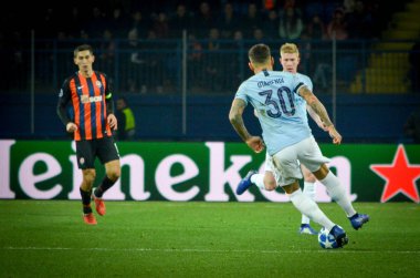 Kharkiv, Ukrayna - 23 Ekim 2018: Nicolas Otamendi oyuncu dur