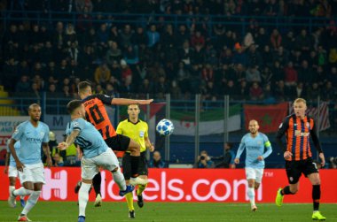 Kharkiv, Ukrayna - 23 Ekim 2018: Nicolas Otamendi