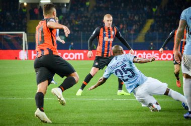 Kharkiv, Ukrayna - 23 Ekim 2018: Fernandinho Uefa