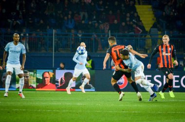 Kharkiv, Ukrayna - 23 Ekim 2018: Nicolas Otamendi oyuncu dur