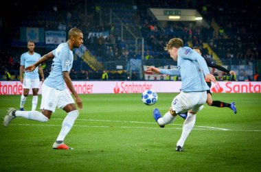 Kharkiv, Ukrayna - 23 Ekim 2018: John Stones Uefa sırasında