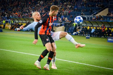 Kharkiv, Ukrayna - 23 Ekim 2018: David Silva Uefa sırasında
