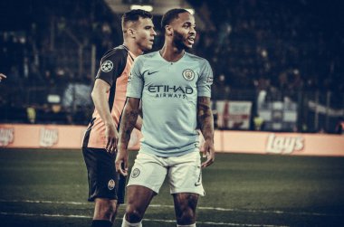 Kharkiv, Ukrayna - 23 Ekim 2018: Raheem Sterling 