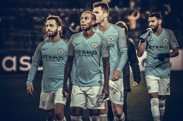 Kharkiv, Ukrayna - 23 Ekim 2018: Fernandinho Uefa