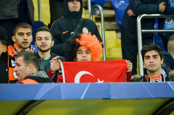 Kharkiv, Ukrayna - 23 Ekim 2018: Futbolda seyirci 