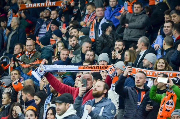 Kharkiv, Ukrayna - 23 Ekim 2018: Futbolda seyirci 