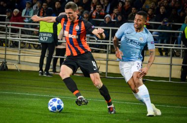 Kharkiv, Ukrayna - 23 Ekim 2018: Ue sırasında Gabriel Jesus