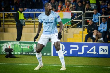 Kharkiv, Ukrayna - 23 Ekim 2018: Benjamin Mendy U sırasında