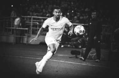 Kharkiv, Ukrayna - 23 Ekim 2018: Ue sırasında Gabriel Jesus