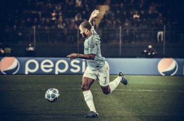 Kharkiv, Ukrayna - 23 Ekim 2018: Raheem Sterling 