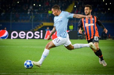 Kharkiv, Ukrayna - 23 Ekim 2018: Ue sırasında Gabriel Jesus