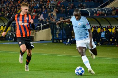 Kharkiv, Ukrayna - 23 Ekim 2018: Benjamin Mendy U sırasında