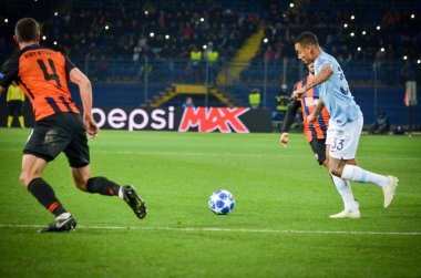 Kharkiv, Ukrayna - 23 Ekim 2018: Ue sırasında Gabriel Jesus