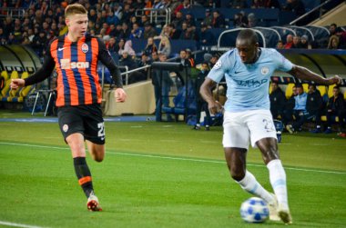 Kharkiv, Ukrayna - 23 Ekim 2018: Benjamin Mendy U sırasında
