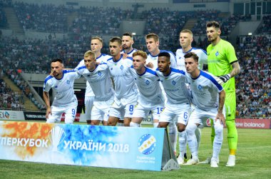 Odessa, Ukrayna - 21 Temmuz 2018: Dinamo Kiev pla takım fotoğrafı