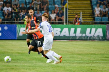 Odessa, Ukrayna - 21 Temmuz 2018: Fin sırasında futbolcular