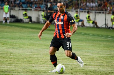 Odessa, Ukrayna - 21 Temmuz 2018: Fina sırasında İsmaili futbolcular