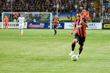 Odessa, Ukrayna - 21 Temmuz 2018: Fina sırasında İsmaili futbolcular