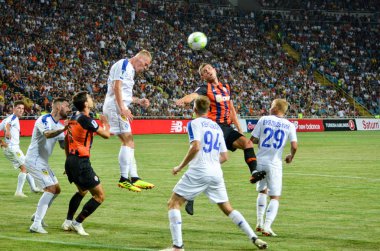 Odessa, Ukrayna - 21 Temmuz 2018: Fin sırasında futbolcular